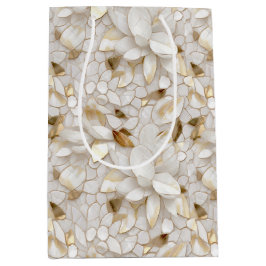 White Gold Lotus Blume Mittlere Geschenktüte