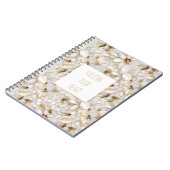 White Gold Lotus Blume Notizblock (Linke Seite)