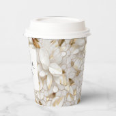 White Gold Lotus Blume Pappbecher (Links)