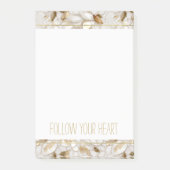 White Gold Lotus Blume Post-it Klebezettel (Vorderseite)