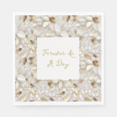 White Gold Lotus Blume Serviette (Vorderseite)