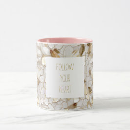 White Gold Lotus Blume Tasse