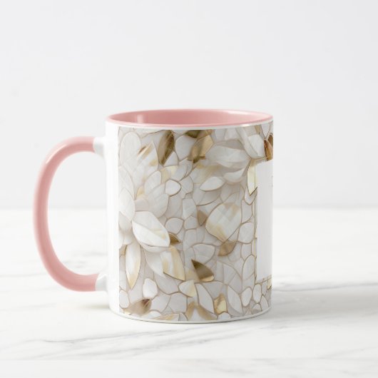 White Gold Lotus Blume Tasse (Links)