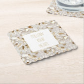 White Gold Lotus Blume Untersetzer (angewinkelt)