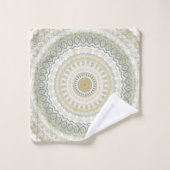 White Gold Mandala Badhandtuch Set (Waschlappen)