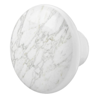 White Gold Marble Minimalist Elegant Luxury Style Keramikknauf