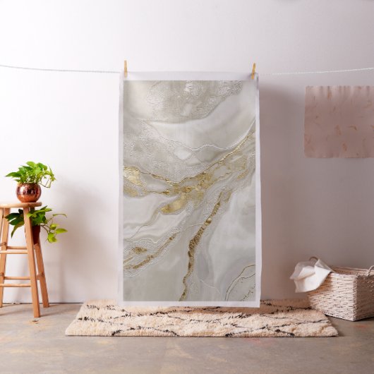 White Gold Marble Portable Photography Backdrop Stoff (Beispiel)