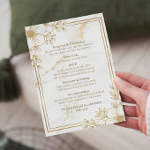 White gold marble wedding invitation einladung