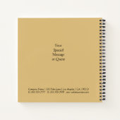 White & Gold Marmor, Logo, Bus.Name Website Promo Notizblock (Rückseite)