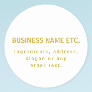 White & Gold Mehrzweck Runder Aufkleber