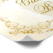 White Gold mexikanische Taufe Birthday Gästebuch (Ecke)