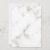 White Gold Minimalistisch Animal Baby Dusche Einladung (Rückseite)