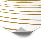 White & Gold Modern Arch Wedding Chart Poster (Ecke)