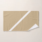 White & Gold Monogram Hochzeitsgeschenk Badhandtuch Set (Handtuch)