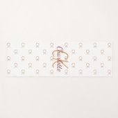 White Gold Monogram Initial Name Skript elegant Yogamatte (Vorderseite (Horizontal))