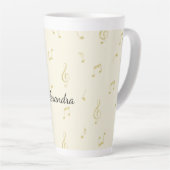 White Gold Music Notes Milchtasse (Rechte Ecke)