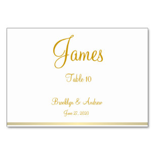 White Gold Nautical Wedding Platzkarten Tischnummer