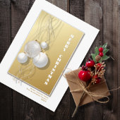 White Gold Ornaments Weihnachten Postkarte