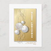 White Gold Ornaments Weihnachten Postkarte (Vorderseite)