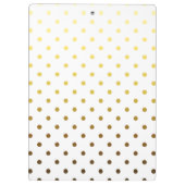 White Gold Polka Dot Klemmbrett (Rückseite)