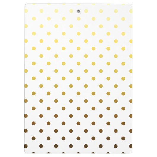 White Gold Polka Dot Klemmbrett (Rückseite)