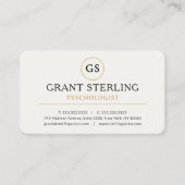 White Gold Psychologist Luxury Visitenkarte (Vorderseite)