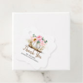 White Gold Pumpkin Floral Moderne Hochzeit Geschenkanhänger (Beispiel)