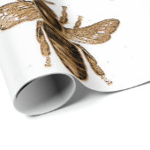 White & Gold Queen Wrapping Paper Geschenkpapier (Rolleneckpunkt)