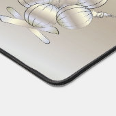 White gold rays schreibtischunterlage (Ecke)