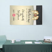 White Gold Ribbon Red Diamond Wedding Banner (Messeveranstaltung)