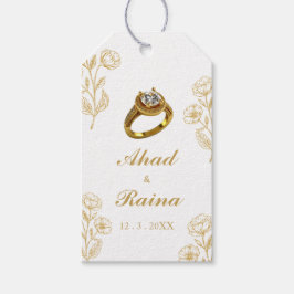 White Gold Ring Verlobung Danke, dass ihr Tags geg Geschenkanhänger