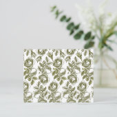 White Gold Rose Custom Vielen Dank Postkarten (Stehend Vorderseite)