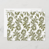 White Gold Rose Custom Vielen Dank Postkarten (Vorne/Hinten)