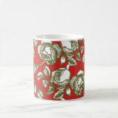 White Gold Rose Etwas auf Red Coffee Tasse (Mittel)