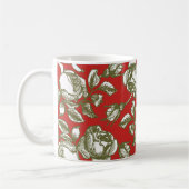 White Gold Rose Etwas auf Red Coffee Tasse (Links)