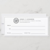 White Gold Salon Store Geschenkgutschein (Rückseite)