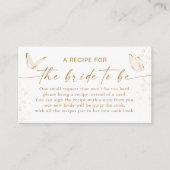 White-Gold-Schmetterling-Brautparty-Anfrage Begleitkarte (Vorderseite)