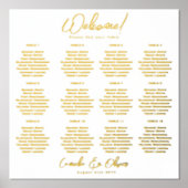 White Gold Seating Chart 12 Tabelle Real Foil Foliendrucke (Vorderseite)