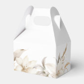 White Gold Silver Winter Florals Quinceañera Geschenkschachtel (Rückseite)