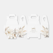 White Gold Silver Winter Florals Quinceañera Geschenkschachtel (Ungefaltet)