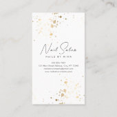 White Gold Speck Handnail Salon Visitenkarte (Rückseite)