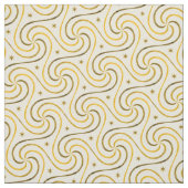 White Gold Spirals Stars Weihnachtsmuster Elegant Stoff (Muster)