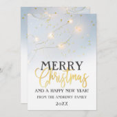 White Gold Star Confetti Glühbirnen Weihnachten (Vorne/Hinten)