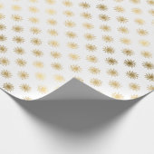 White Gold Stars Confetti Delicate Confetti Geschenkpapier (Ecke)