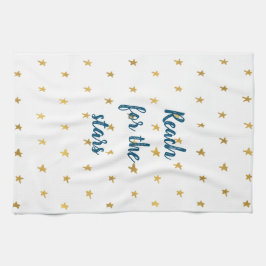 White Gold Stars Geschirrtuch