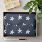 White & Gold Stars Muster Seidenpapier (Geschenk)