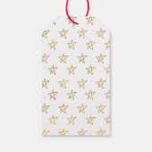 White Gold Stars Shine Bright Geschenkanhänger (Rückseite)