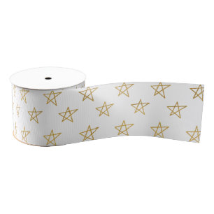 White Gold Stars Shine Bright Tissue Paper Ripsband
