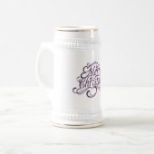 White/Gold Stein Bierglas (Vorderseite Links)