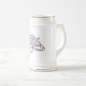 White/Gold Stein Bierglas (VorderseiteRechts)